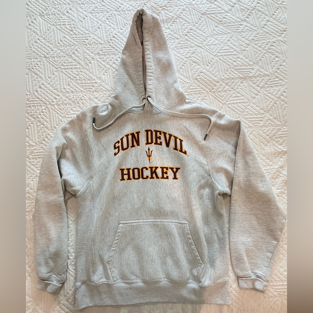Arizona State ASU Sun Devil Hockey Gray Hoodie